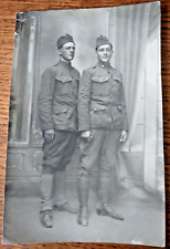WW1 era Photo Postcard Two Soldiers -Unposted picture
