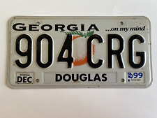 1999 Georgia License Plate Douglas County All Original picture