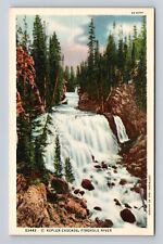 Yellowstone National Park, Kepler Cascade, Firehole River, Vintage Postcard picture