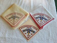 Order of the Arrow Vintage Occoneechee Lodge 104 P-1 Times 3 Neckerchief Patches picture
