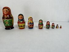 USSR Vintage Matryoshka Nesting Dolls Set of 8 Russian VTG  picture