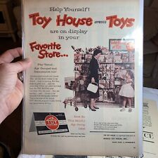 Vintage Toy Advertising Ad, 1957 Big ad-  World Toy House toys, Toy Cave Ads picture