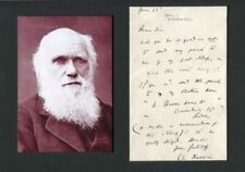 NATURALIST Charles Darwin autograph letter signed & mounted picture