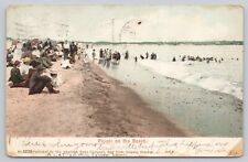 Postcard Picnic on the Beach Undivided Back Circa Brooklyn NY Circa 1905 picture