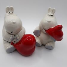 Enesco Salt and Pepper Shakers Novelty Hippos With Balloons picture