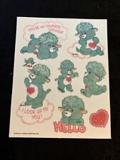 Vintage AGC American Greetings CARE BEARS Cousins Satin Sticker Sheet - Rare picture
