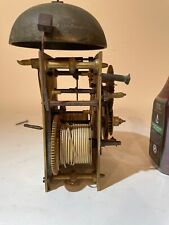 (C49) antique tall case clock movement. Brass with Bell. picture