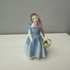 English Royal Doulton Hand Painted Bone China Figurine Wendy 1952 HN2109 Basket  picture