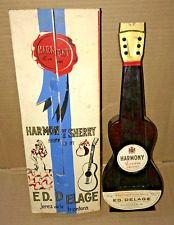 Vintage 1968 ED DELAGE Harmony Cream Sherry Guitar Bottle With Box Decanter picture