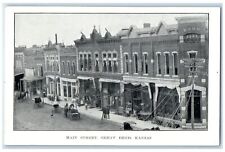 c1940's Main Street Exterior Roadside Great Bend Kansas KS Unposted Postcard picture