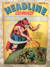 HEADLINE COMICS #18 - 1946 PRIZE, -VG/VG, 2ND ATOMIC MAN CVR, SCARCE, KIEFER-ART picture
