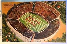Sugar Bowl Tulane Stadium New Orleans, Louisiana- 1942 Linen Postcard - Football picture