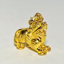 22K Yellow Gold 3D Chinese Dragon 20mm Pendant 8.9g picture