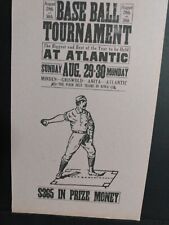 1900s Baseball Broadside Atlantic Iowa Minden Griswold Anita  8.5 By 14 In. picture