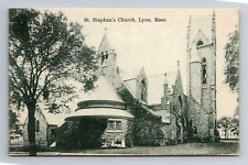 Lynn MA-Massachusetts, St Stephan's Church, Religion, Antique, Vintage Postcard picture