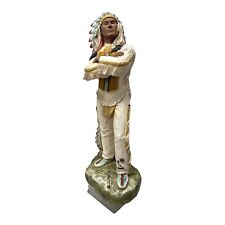 Vtg Tall Standing Native American Chief 30 X 15 Universal Statuary 1980 #752 picture