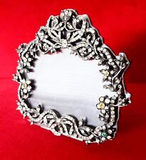 Small Free-Standing  Antique Silver Frame With 300+ Paste Brilliants picture
