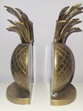 Vintage Brass Pineapple Bookends Mid Century~9 Inch picture
