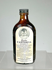 Vintage Brown Glass Bottle Penslar Castoria Detroit Michigan.  approx. 6