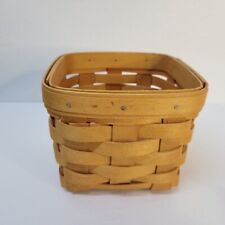 Vintage LONGABERGER Handmade TEASPOON Basket Signed 2004  5x5x4.5