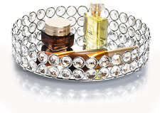 Crystal Perfume Makeup Tray Cosmetic Vanity Tray Jewelry Trinket Display Organiz picture