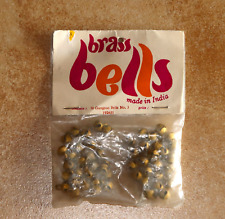 Vintage Unopened Bag 50 Brass Gungroo Bells No. 3 Made in India NEW picture