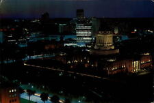 Winnipeg Manitoba Canada aerial night view ~ vintage postcard picture