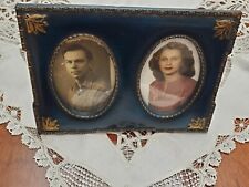 Vintage Royal Blue & Gold Frame w  Vintage Pictures picture