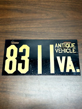 VA Virginia Antique Vehicle #8311 License Plate Original picture