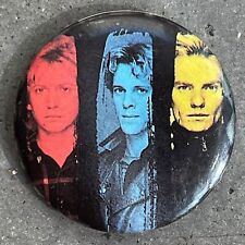 Vintage 1983 THE POLICE band button Synchronicity licensed pin badge Sting 1.25