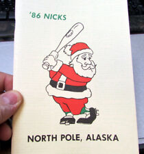 1986 North Pole Alaska Nicks baseball team program- Lots of Diamondbacks on team picture