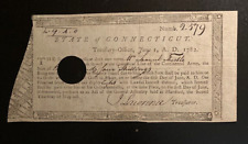 1782 Revolutionary War Pay Note For Service in Connecticut Line Continental Army picture