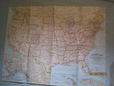 VINTAGE UNITED STATES WALL MAP National Geographic July 1961  picture