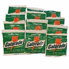 Lot 12 NOS 1995 Gatorade Lemon Lime Instant Mix 21 Oz SEALED 2.5G Thirst Quench picture