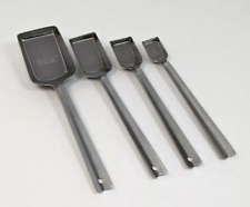 Ekco Flint Measuring Spoon 4pc Set Vintage Stainless Shovel 50s Holland Retro picture