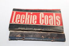  Vintage Leckie Coals Matchbook Cover Advertising with Map  picture