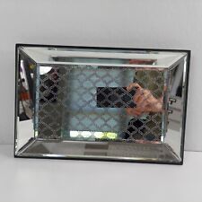 Beveled Edge Glass Mirror Vanity Perfume Cosmetic Jewelry Tray 12x8