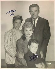 1957 Jerry Mathers Tony Dow Leave it to Beaver Signed 16x20 B&W Photo (JSA) picture
