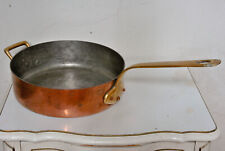 Vintage French copper saute pan skillet large 29 cm 3.6 kg France large capacity picture