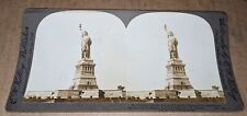 Kelley Stereoview Bartholdis Colossal Statue of Liberty Bedloes Island New York picture