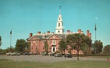 Dover, Delaware, DE, New State House, Old Cars, Chrome Vintage Postcard a3281 picture