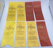 Vintage Award Ribbons FBLA 1978 -1986 Yellow and Red A-2 picture