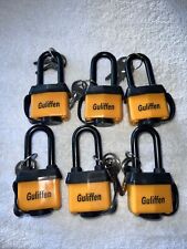 Weatherproof Laminated Steel Locks with Keys,6 Pack Padlocks with Same Key for O picture