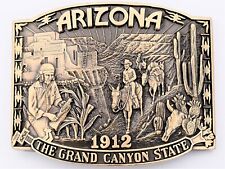 Arizona 1912 Statehood Grand Canyon State 1980s Vintage Belt Buckle picture