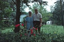 Husband Wife Portrait in the Garden 1970s Early 1980s Vintage 35mm Slide picture