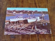 Vintage Color Postcard Boat Yard Wychemere Harbor Harwich Cape Cod Bx1-6 picture