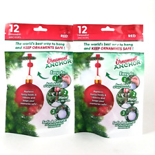 Ornament Anchor Hooks for Hanging Christmas Decorations Red 12 Pcs (2 Packs) picture