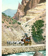 Gardiner River Canyon Eagle's Nest Rock Yellowstone National Park Postcard A7 picture