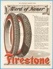 1917 Firestone Tire and Rubber Co Akron Ohio Word of Honor Garage Wall Decor Ad picture