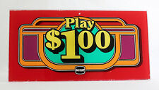 Vintage IGT Slot Machine Marquee / Header PLAY $1.00 Game Room Display picture